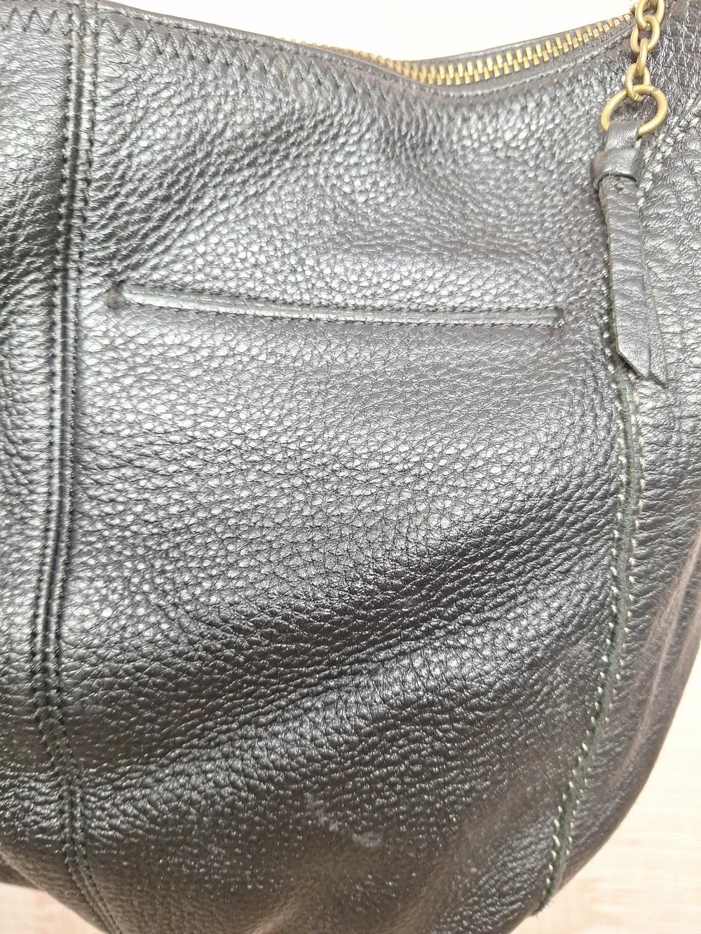The Sak Black Pebbled Leather Hobo Shoulder Bag